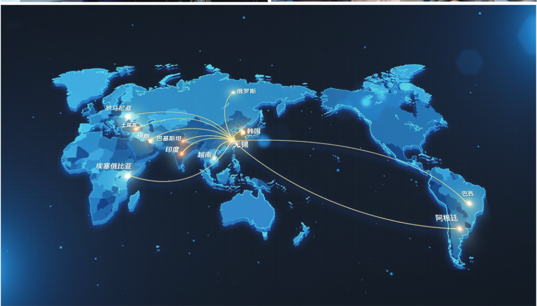 Wuxi Daqiao global service and export map